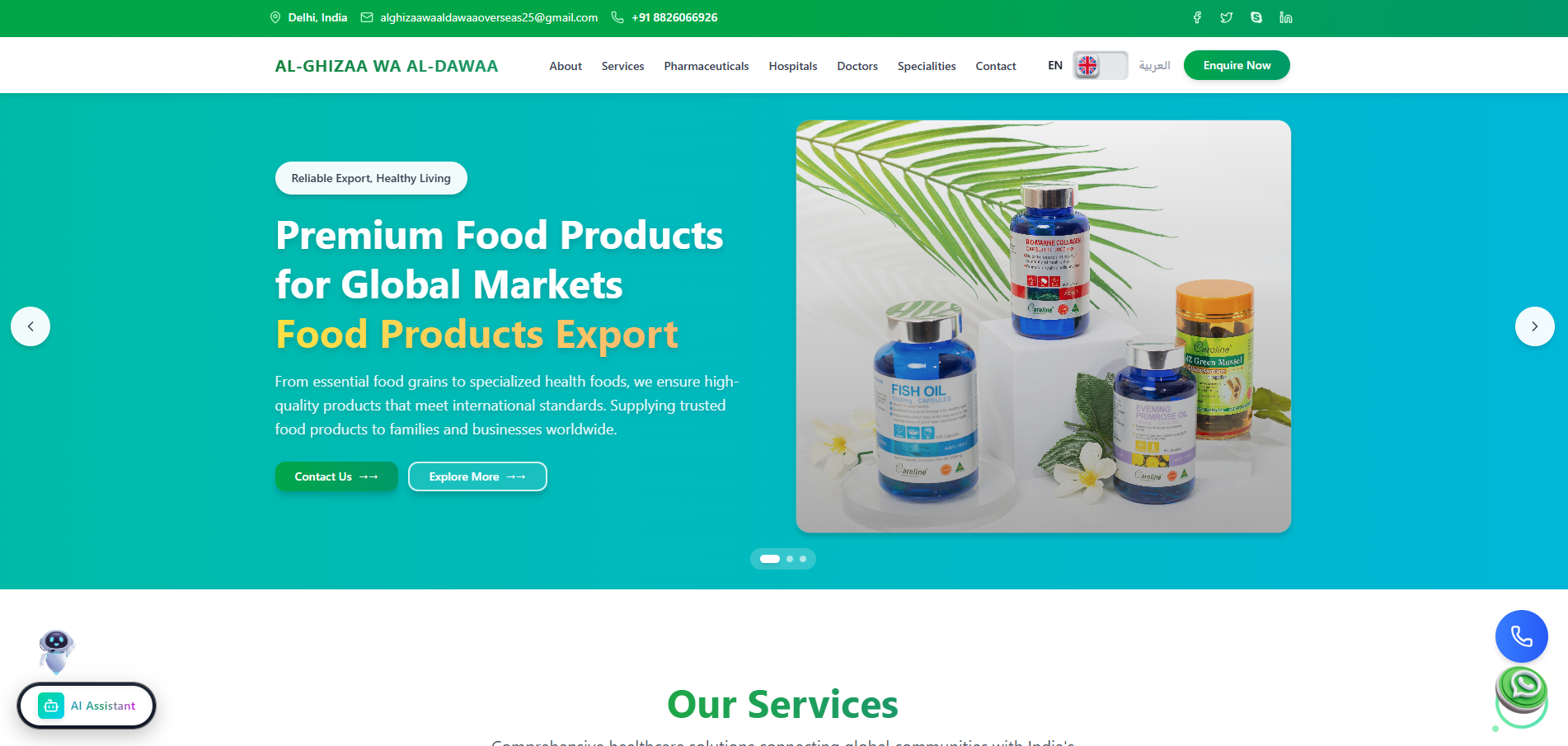 AL-GHIZAA WA AL-DAWAA – Medical Tourism Website