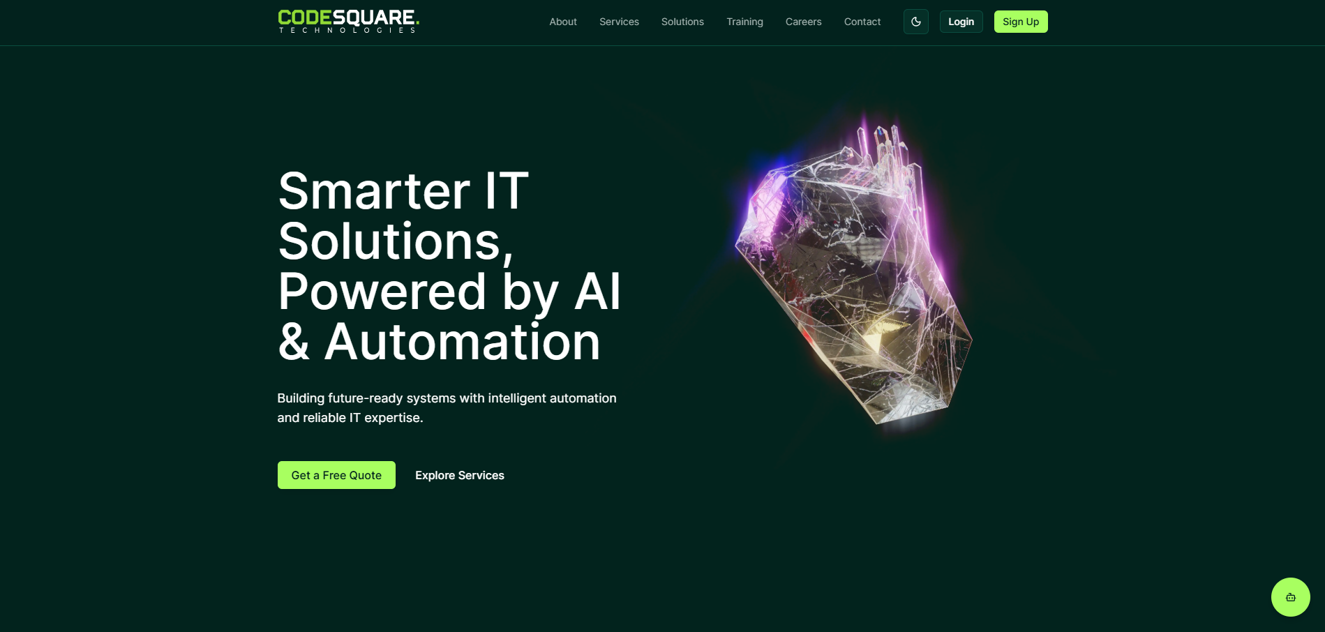 Code Square Technologies – Company Website & Dashboard